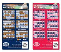 Professional Baseball Magnet Schedule