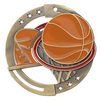 Basketball Enamel Fill Color Medal