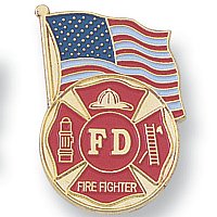 Firefighter USA Lapel Pin