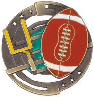 Football Enamel Fill Color Medal