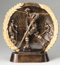 Hockey High Relief 3D Resin Plate Trophy