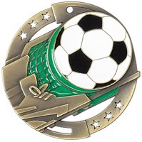 Soccer Enamel Fill Color Medal