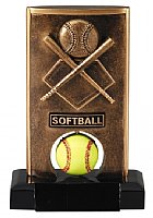 Softball Spin Resin Trophy