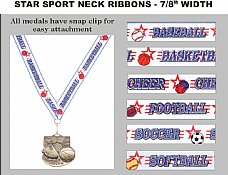 Sport Star Neck Ribbons