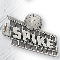 Volleyball Pewter Key Chain