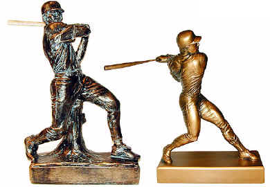 Statue Large Baseball Players Light & Dark Bronze.JPG (63142 bytes)