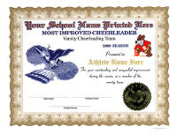 cheerleading certificate with mascot.JPG (74095 bytes)