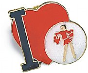 I Love Cheerleading Lapel Pin