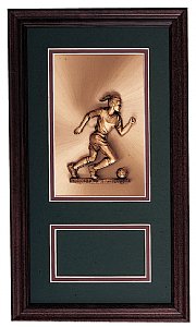 Soccer Female Copper Fusion Plaque