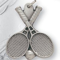 Tennis Pewter Key Chain